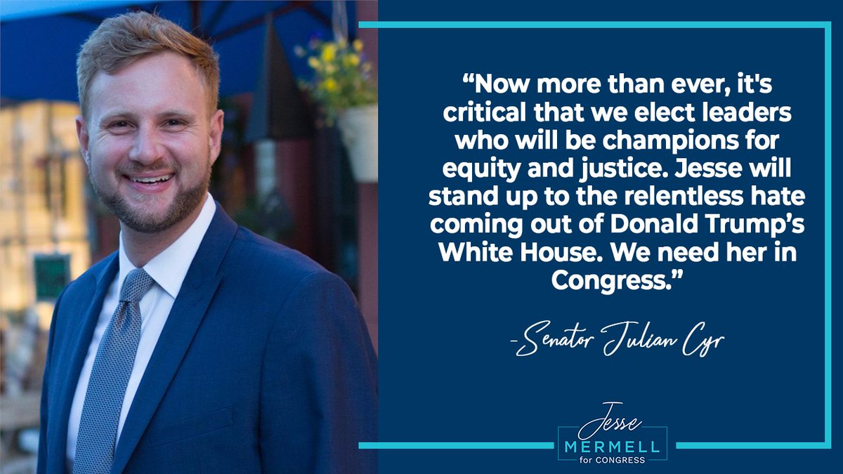  ENDORSEMENT ALERT:I'm so proud to be adding SEVEN more local leaders to our growing coalition of endorsers. Please join me in welcoming to Team Jesse: My friend and former colleague, State Senator Julian Cyr. #mapoli  #ma04