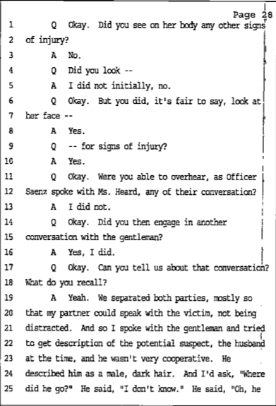 Officer Tyler Hadden Testifies Amber was uninjured on May 21 and that there was no property damage