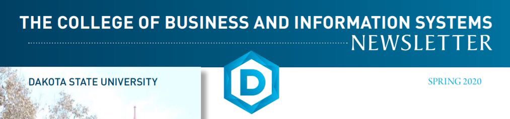 dsu_bis's tweet photo. Spring 2020 College of BIS Newsletter is published! Check it out along with prior newsletters on the Beadle Scholar site at
https://t.co/26SNROHUKi https://t.co/SUrPw9yHFU