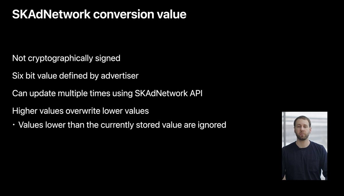 4/ So with that being the case, LaL audiences are likely going away. But AEO and VO campaigns are not: SKAdNetwork allows conversion events to be sent via postback