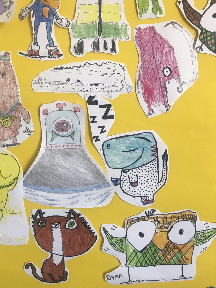 RuddickRichard's tweet photo. My key worker bubble have been absolutely loving #DrawWithRob and we do at least one every day. Our group ranges from reception to year 6 but every single child is able to join in and enjoy it. Our display is nearly finished and they can’t wait to see the board completely full. https://t.co/FpUUxDDUYT