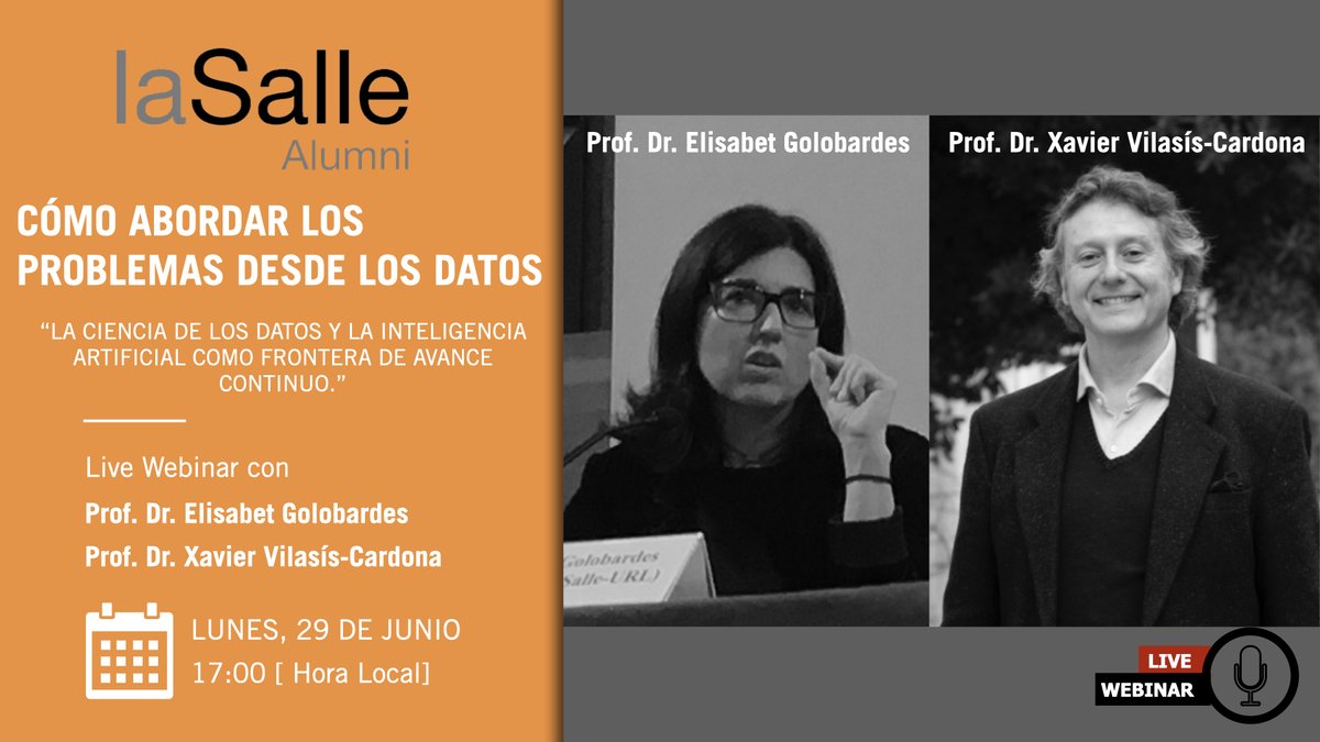 LSalumniBCN's tweet photo. ¡Lunes, 29/06! 

La Ciencia de los Datos y la Inteligencia Artificial para hacer frente a problemas de negocio. Nos lo explicarán
@egolobardes y @xvilasis  

Inscríbete: https://t.co/JEuH2PFZL5

#continuouslearning #lsalumnibcn #lasallebcn #datascience #AI https://t.co/px9RKiapX9