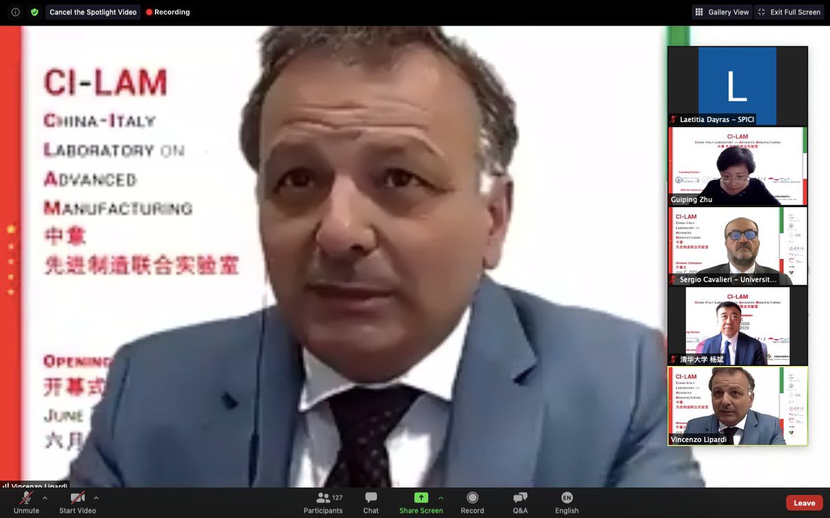 Un paio di settimane fa abbiamo inaugurato alla presenza del nostro Ministro per l’Università e #Ricerca e del Ministro cinese di #Scienza e Tecnologia la nuova Academy del CI-LAM, il China Italy Joint Lab on Advanced Manufacturing. Domani nuovo webinar 👉🏻 lnkd.in/eAc64WF