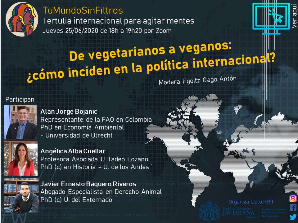 TuMuSiFi's tweet photo. #TuMundoSinFiltros 5 - Vegetarianos &amp; veganos. 
¡No te lo pierdas! Hoy 25/06/2020 de 18h a 19h20 
Link Zoom: https://t.co/fEAu8nKdH4
@RedIntercol @CPolitica_PUJ https://t.co/Tv0H566pZS