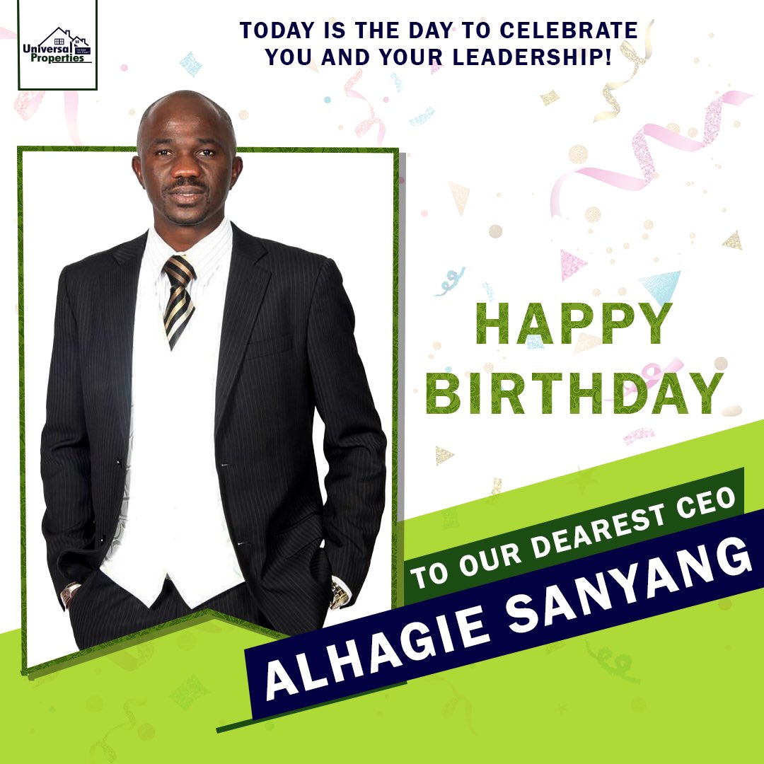 UniversalGambia's tweet photo. For all these years of sacrifice and guidance, your support each day means so much to us!
Happy birthday Sir!๐
#AlhagieSanyang
#UniversalProperties
#ThebestBoss! #Gambia #Birthday #SunuGambia https://t.co/bFh5uLjJSU
