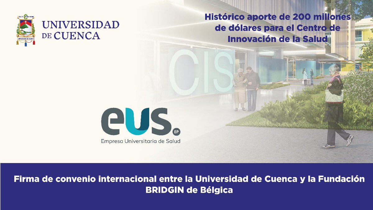 PVanegas's tweet photo. Hoy es un día histórico para la @udecuenca y el país, se firma el convenio para la construcción del Centro de Innovación de la Salud, un proyecto multidisciplinario que marca un hito en el desarrollo de la salud en Ecuador 🇪🇨. La Fundación #Bridgin aportará con $200 millones https://t.co/Jr9OOIym1x