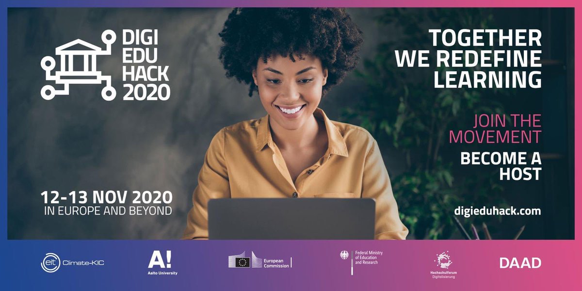 ChristophidouEU's tweet photo. 📆 SAVE THE DATE 📆 
12-13 November

@DigiEduHack 2020
Join us in solving the toughest #digital #education challenges together w/ your stakeholders &amp; other organizations across  🌍 👩🏽‍💻 

#DigitalEdu #DEAP #coding #StrongerTogether
👉https://t.co/WufRIxSxbl
@GermanyintheEU @EITeu https://t.co/kM02J1jcb7