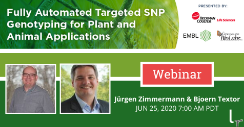 Labroots's tweet image. Explore a practical solution for high-throughput genotyping for agricultural breeding applications through automation of the NEBNext Direct Genotyping Solution workflow on the Beckman Coulter Biomek i7 Hybrid Workstation. Click here to register: buff.ly/2YQWdt9