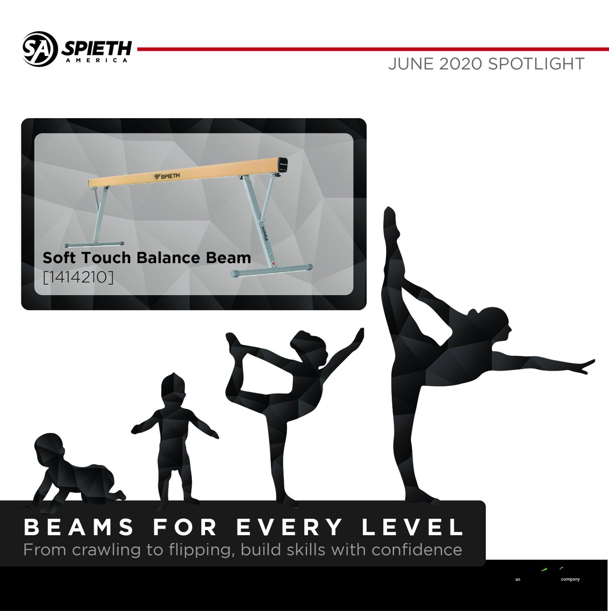 Introducing the Soft Touch Beam. Created and designed to allow for more repetition while adding no additional stress to the body. Visit spiethamerica.com to check it out as well as all the other beams we have to offer! #whereinnovationmeetsgymnastics #trainonspieth