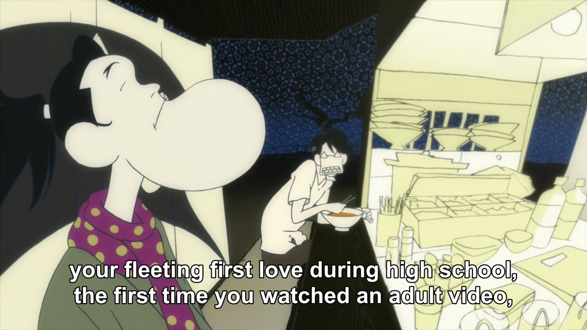 our protagonist still remains convinced that this fellow is truly a god. The pace of the conversation is perhaps what's hindering any sense of reconsideration. I mean, I think it's only natural to act fazed when a mysterious man just suddenly reveals the amount of personal info-