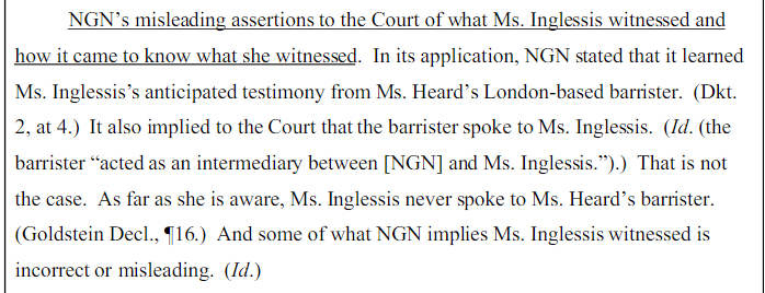 Melanie InglessisAmber's makeup artist and friendClaimed she saw Amber's injuries after the December 15 incident. Tried to get out of testifying and is now saying her words were being misrepresented