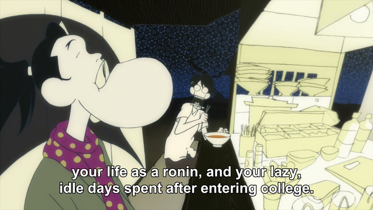 our protagonist still remains convinced that this fellow is truly a god. The pace of the conversation is perhaps what's hindering any sense of reconsideration. I mean, I think it's only natural to act fazed when a mysterious man just suddenly reveals the amount of personal info-