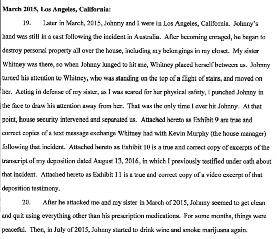 Whitney Henriquez Amber's sisterAmber has claimed she was present in multiple occasions of Johnny's physical violence. Unknown what she will say.
