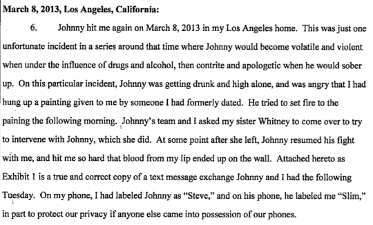 Whitney Henriquez Amber's sisterAmber has claimed she was present in multiple occasions of Johnny's physical violence. Unknown what she will say.