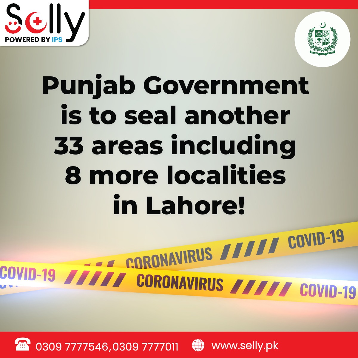 SellyPk's tweet photo. The Government is to seal another 33 localities in Punjab!

A few days back, a decline was observed in the corona positive cases.

The government thinks it is due to the impact of smart lockdown, and it could bring a halt to growing cases.

#lahore #covid19pandemic #SmartLockdown https://t.co/6RNDUivWxp