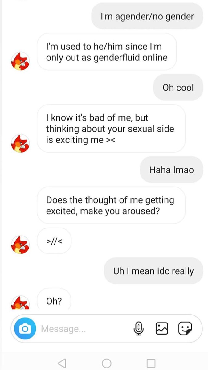 critterkibble's tweet photo. messages to a 12 year old on instagram! didn’t hesitate to make the conversation sexual minutes after dm’ing them. https://t.co/9rNkRl8a9z
