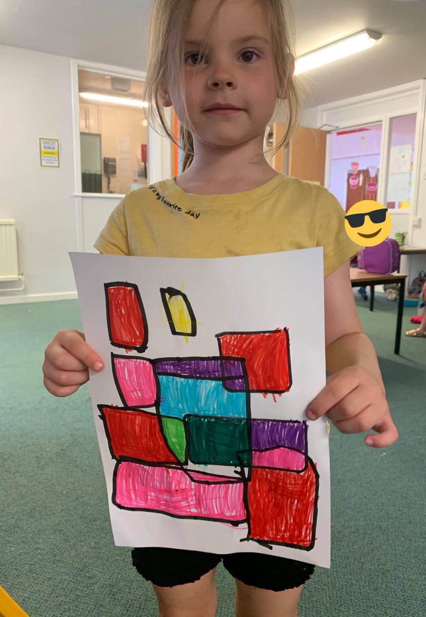 MD_Class1's tweet photo. 🇫🇷🇫🇷🇫🇷🇫🇷 This week we have been learning about France. Today the children explored the artist Piet Mondrian. Originally from the Netherlands but he then moved to France to pursue his career. Fabulous work everyone! 🇫🇷🇫🇷🇫🇷🇫🇷 @MD_MrsThompson #MDArt #MDGeography https://t.co/Ht1urR4PIC