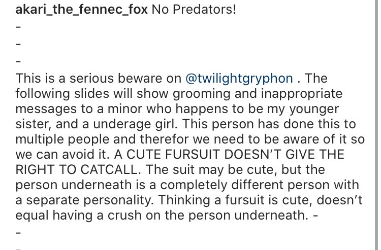 critterkibble's tweet photo. more messaging and evidence from @/akari_the_fennec_fox on instagram; towards two minors. https://t.co/FWTJzwiyvQ
