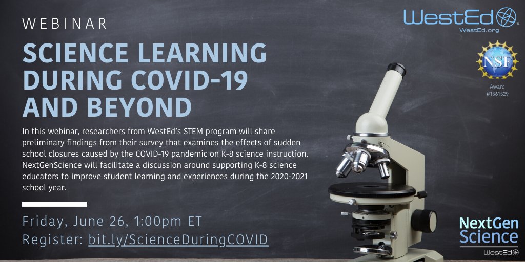 nextgenscience's tweet photo. Our future depends upon the next generation of scientists.

Preparing students to use science to make sense of the world around them matters now more than ever before.

Register for tomorrow's webinar about science education during COVID-19 here: https://t.co/wDfAVomIC6 https://t.co/opNbeMOwLh