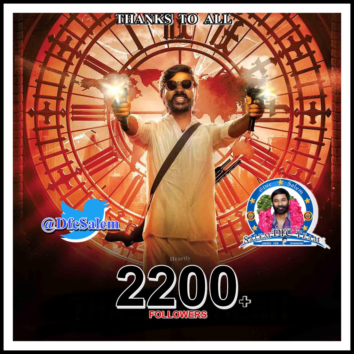 DfcSalem's tweet photo. Heartly #Thanks To All Dear #Friends 🎊

Our Page @DfcSalem  #DfcSalemOfficial Get [ 2200+ ] #Followers.❤💐

#32DaysForDhanushBirthday
#JagameThandhiram 
@B_RAJA_ 

@dhanushfans24x7 @dhanush_chow3 @ActorDhanushFc @DhanushODFC_ @Nellai__Dfc @Madurai_TNDFC @TrichyDFC @athiradida https://t.co/KWxMvZB1cP