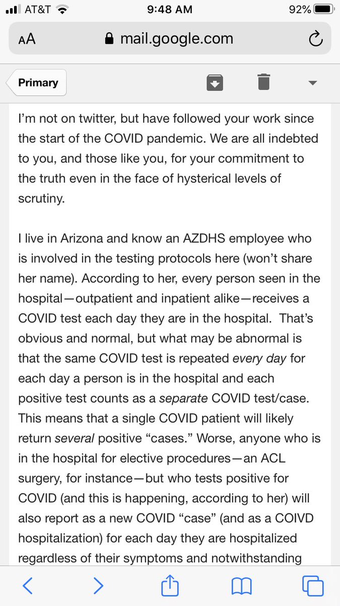 Alex Reader Arizona From someone in Arizona (I have confirmed his identity). Obviously ...