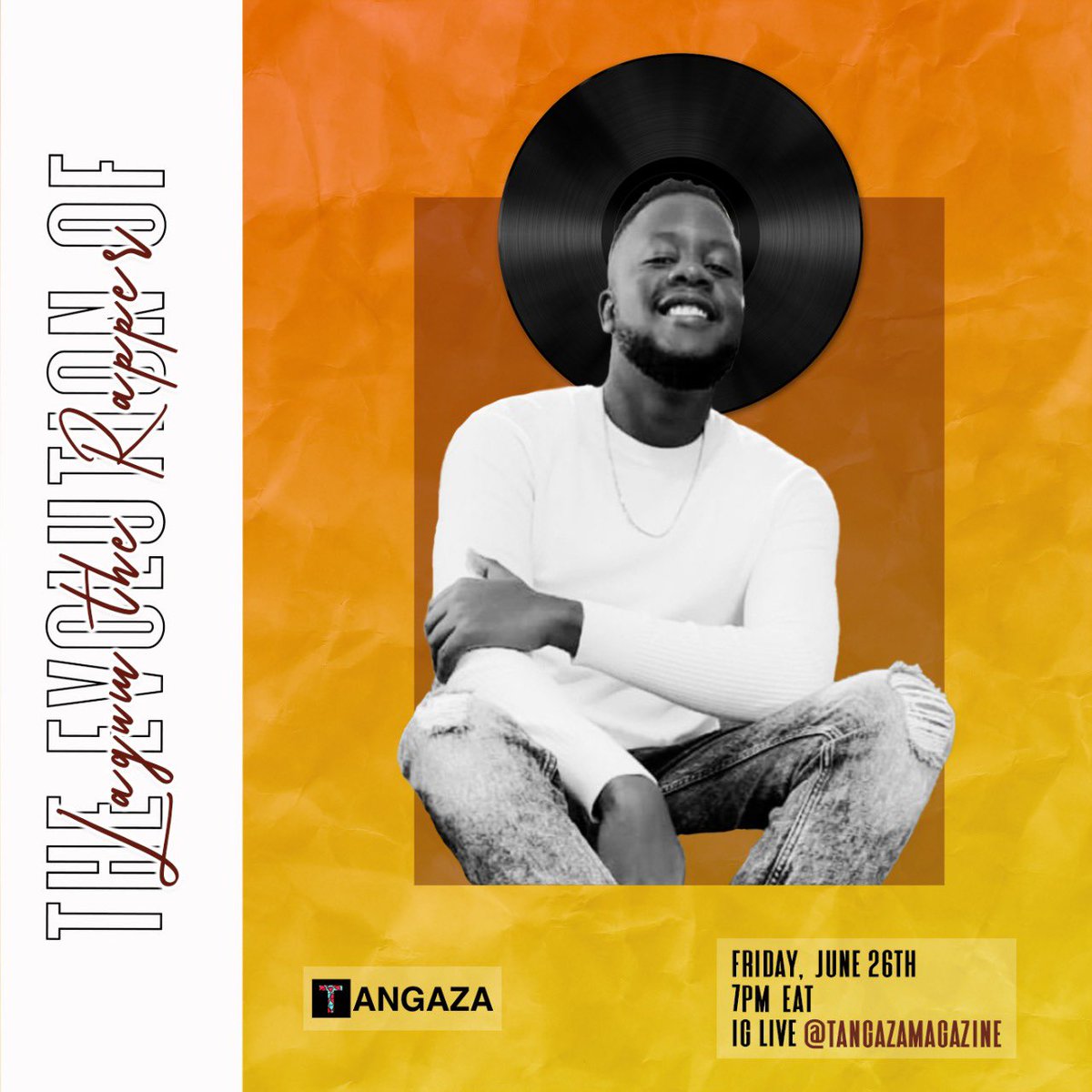 TangazaMagazine's tweet photo. We’ll be going live tomorrow with Ugandan rapper @lagumtherapper as part of our #TheEvolutionOf series. Tune in at 7pm EAT ✨ https://t.co/RR4mVZzJ8f
