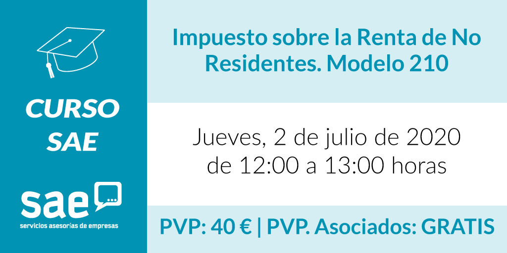 Apúntate a nuestra próxima sesión, en la que os hablaremos del Impuesto sobre la Renta de No Residentes y del Modelo 210: bit.ly/3141hx5