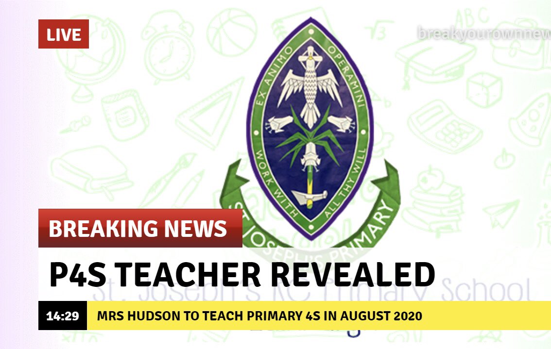 📢📢 Attention P3S 📢📢

Tune into <a href="/MicrosoftTeams/">Microsoft Teams</a> to have a look at Mrs Hudson’s introductory video which details some facts about herself and includes an appearance from a very special guest 🙌😍💚💜
#SJPS_homelearning <a href="/stjosephsedin/">St. Joseph’s RC PS</a>