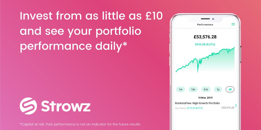 We’ve got 3 portfolios you can #invest in. 

📈 High Growth (for larger returns over a short space of time) 
🌱 Growth (For stable, long-term returns)
🗒 ISA (Tax free investing &amp; Junior ISA)

*As with all investing, Capital at risk. #investments #highgrowth