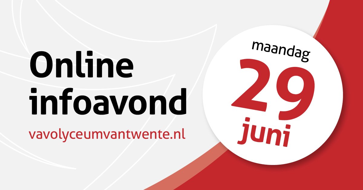 #Webinar alert! 💻 De #VAVO biedt de mogelijkheid om een #vmbo-tl, #havo of #vwo diploma of certificaat te behalen. Maandag vertellen ze je er in een half uurtje alles over.☝️ vavolyceumvantwente.nl/infoavond
