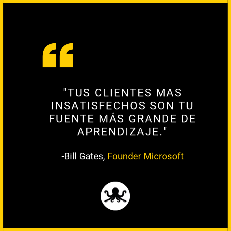 KrakenFinancial's tweet photo. "Tus clientes mas insatisfechos son tu fuente más grande de aprendizaje."

-Bill Gates, Founder Microsoft https://t.co/h0fsk6xdgh