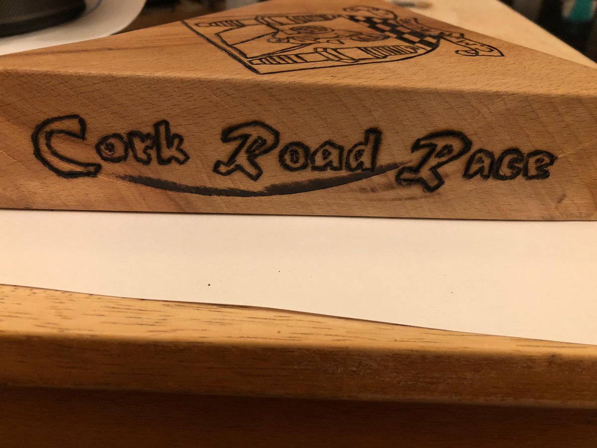 Munster100RR's tweet photo. 2/2 To mark the moment we've commissioned a beautiful piece to giveaway to one lucky supporter all you have to do is like & retweet the post & we'll pick a winner over the weekend π #Munster100 #RoadRacing #Glanmire #CMRVC #Giveaway #Competition https://t.co/r6IjBKc2jn
