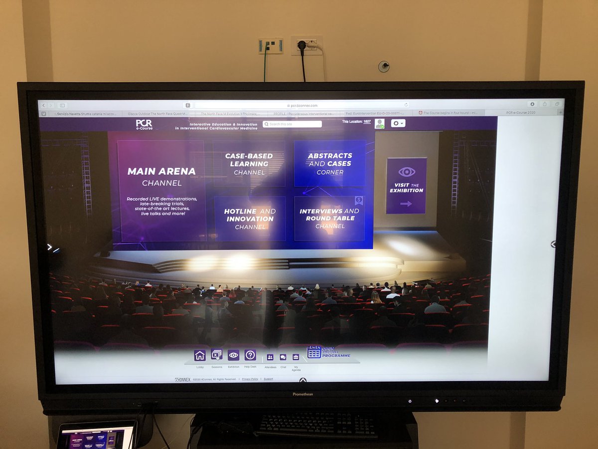 PighiMichele's tweet photo. Here at #CardioVR a big screen for a big event #PCReCourse! Congrats all for this incredible effort and setup!@PCRonline @EuroInterventio @WijnsWilliam and all PCR family. https://t.co/3O7ymGP4JW