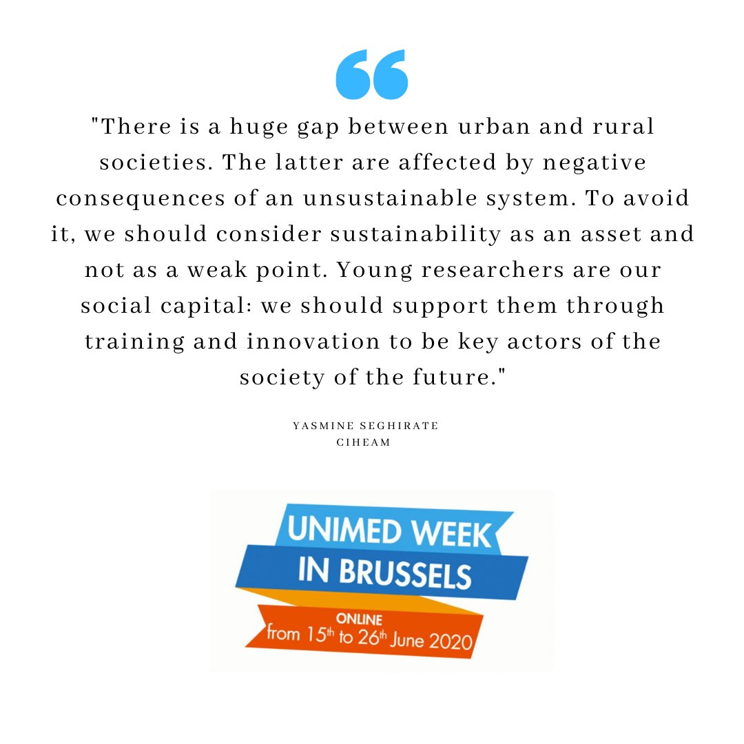 unimed_network's tweet photo. #UNIMEDWeek2020 Session by the UNIMED SubNetwork on #Employability in partnership with the @UfMSecretariat  : The role of universities in the Nexus Innovation - Employability

@CIHEAM @Seghirate_Yas https://t.co/3uWJqEdAkl