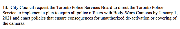 .@johntory is proposing body-worn cameras for all toronto police officers 

watching us suffer and die INSTEAD OF ENDING POLICE VIOLENCE? nope!

cameras would add hundreds of millions to the already billion dollar cop budget

tell your city councillor to vote "no" on body cameras