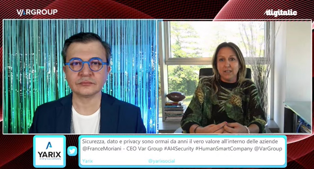 silvioderossi's tweet photo. Francesca Moriani, @FranceMoriani @VarGroup: "Supportare le aziende per cogliere al meglio le sfide che abbiamo di fronte è la nostra mission". GUARDA LA DIRETTA -> https://t.co/3F5aONR2gI
#AI4Security https://t.co/Gt4byRVcWB