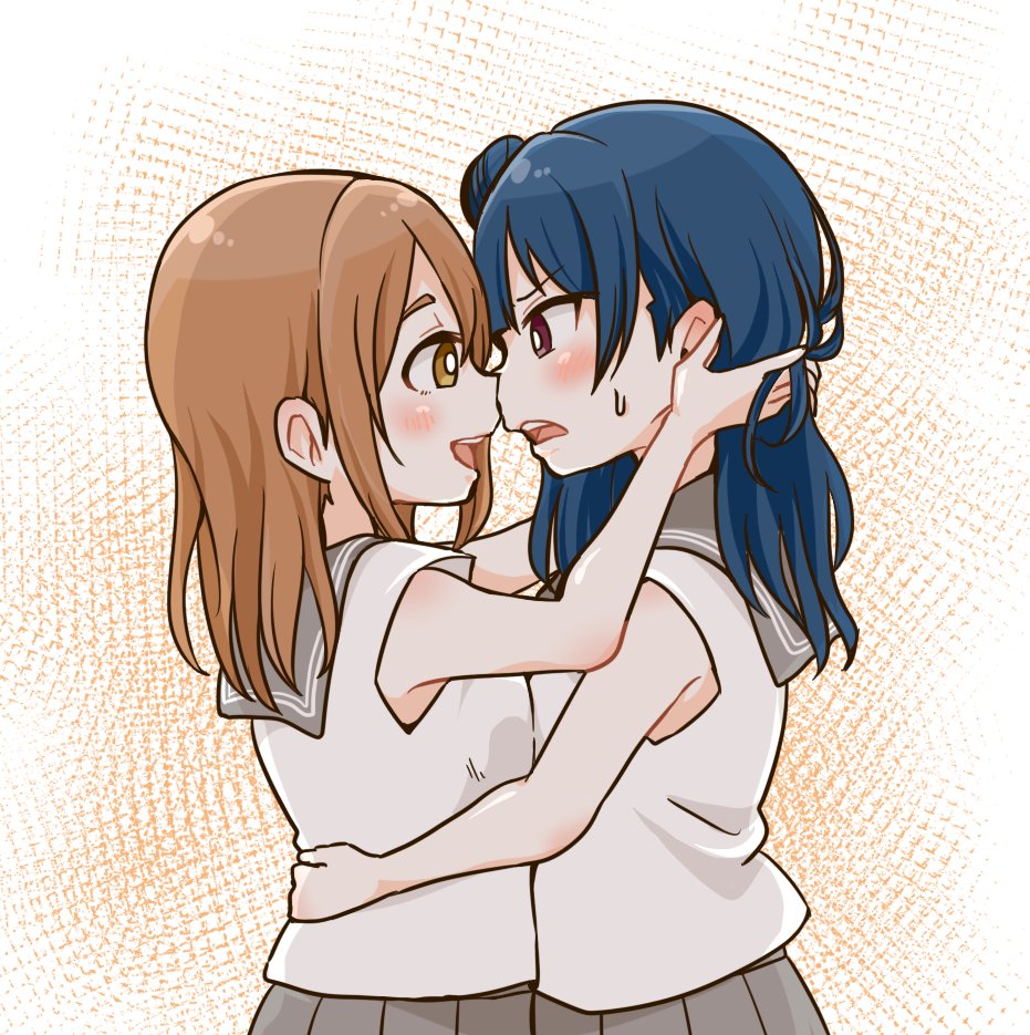 国木田花丸 ,津島善子 「百合の日くらいちゃんとした百合を描いてみる??

#百合の日 」|たぬきち🤼‍♀️連載『輝け‼︎スターダム女子校』のイラスト