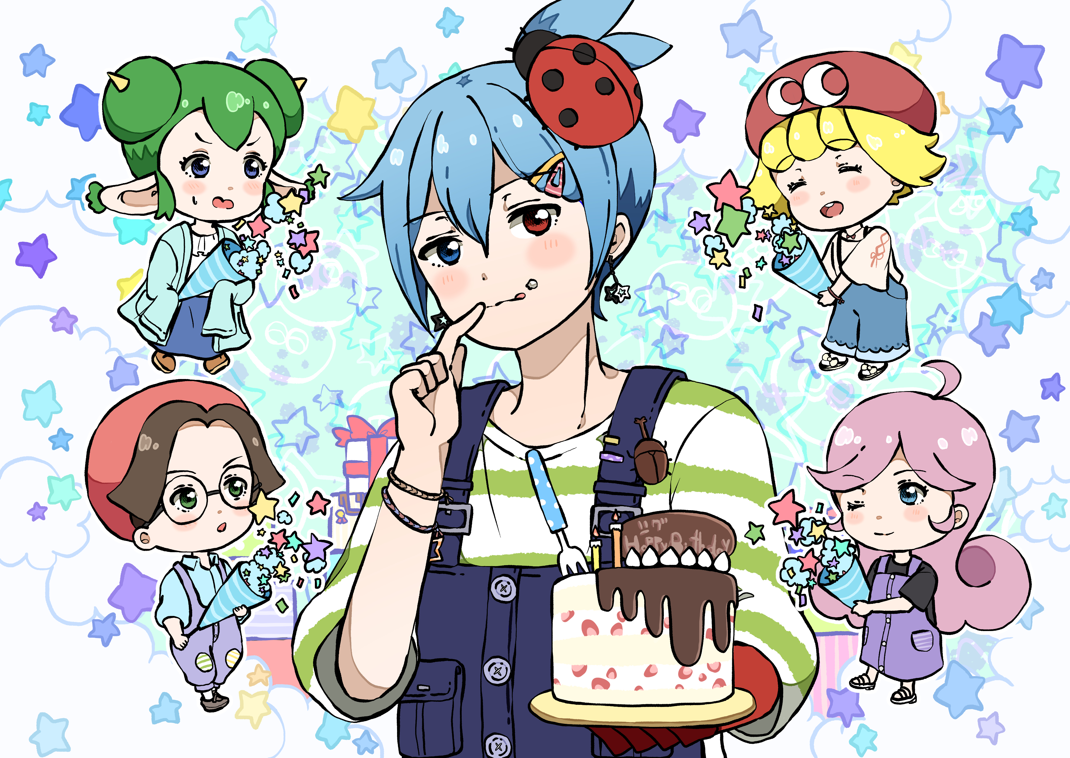ええっぱ シグ達プワープ魔導学校5人組 本当はシグの誕生日にあげたかったやつ でした ぷよぷよ ぷよクエ イラスト T Co Do4wwg0jik Twitter