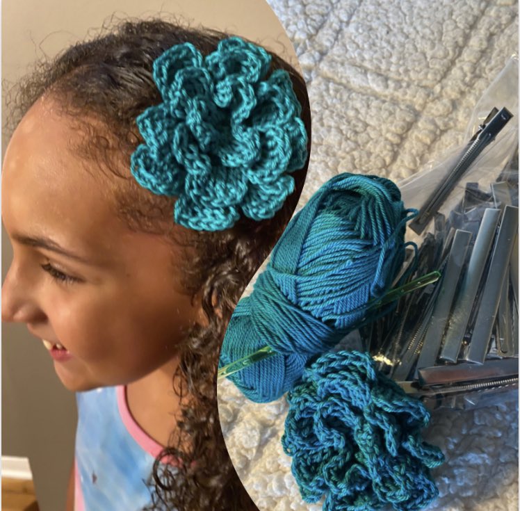 DIYfromhome's tweet photo. TUTORIAL TIME!!!!!!!  I am literally, as I type, in the middle of filming my video tutorial for a super cute crochet flower hair clip!! Keep an eye out for update when pattern &amp; tutorial are up!!
#crochet #crochettutorial #crochetpattern #crochetflower #crochethairaccessories https://t.co/hmQutOCbdc
