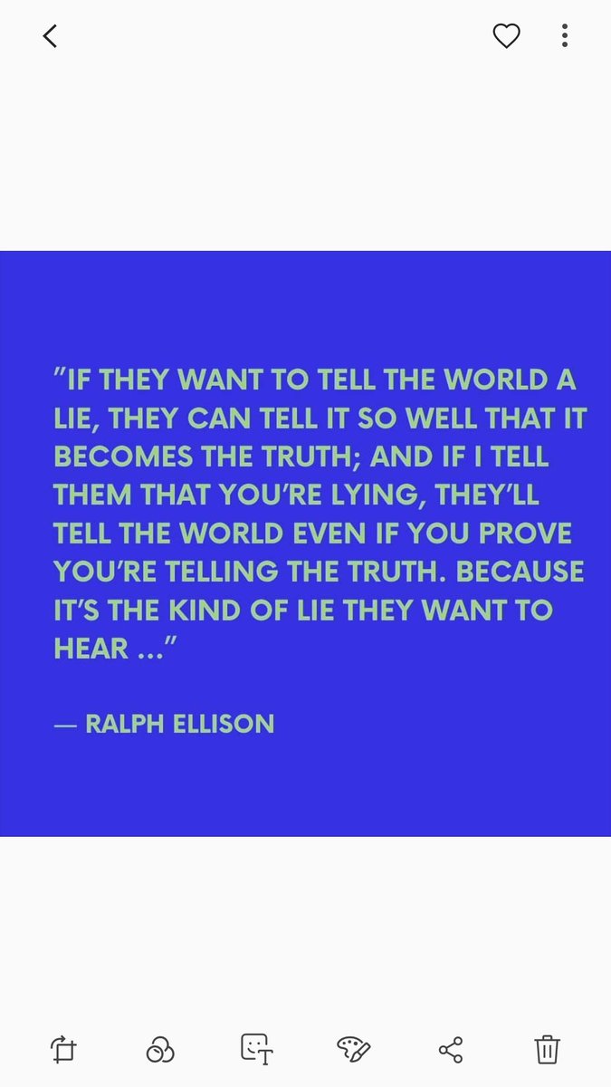 Mr. Ellison's words very relevant... #deception #Gaslighting #SocialJustice #BlackLivesMatter #SayTheirNames #ralphellison #ralphellisonfoundation #blackauthors #writers #Read