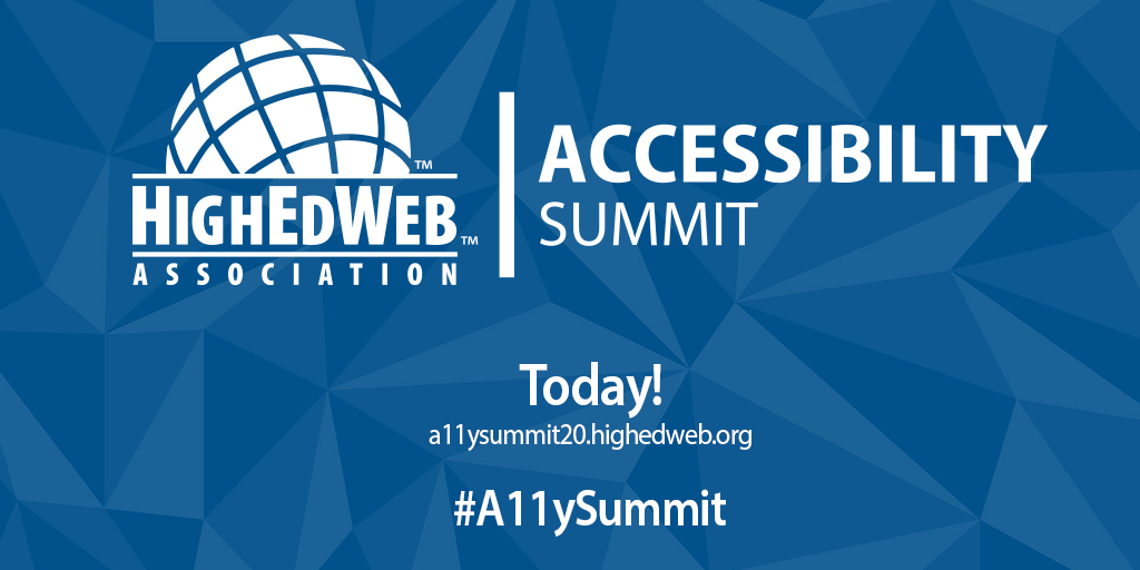Today’s the day! We’re so excited to learn and share with everyone at the 2020 Accessibility Summit. We’ll start with a conference welcome from <a href="/tomwoj/">Tom Wojciechowski</a> at 10:30 a.m. EDT, followed by conference sessions throughout the day. Share your discoveries with #A11ySummit.