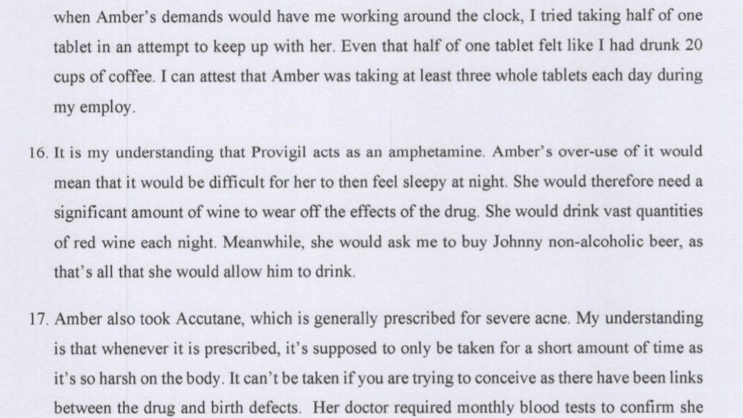 Kate JamesAmber's ex-assistantSaw Amber uninjured, described Johnny as calm and kind, testifies Amber drank lots of wine, testifies Amber wrote a fraudulent letter to homeland security and tried to grease a vet