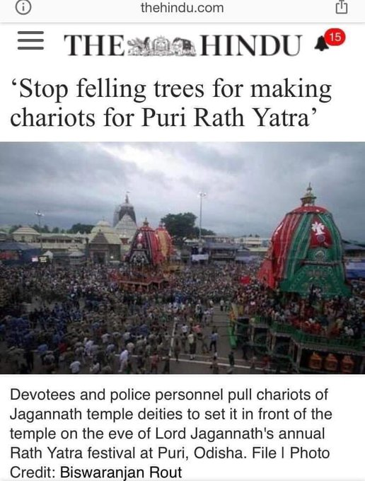  #YeBhaaratKePatrakaarThe Hindu - STOP FELLING TREES FOR HINDU RITUALSAlso The Hindu - Hey, look at the beautiful wooden partitions in our office!