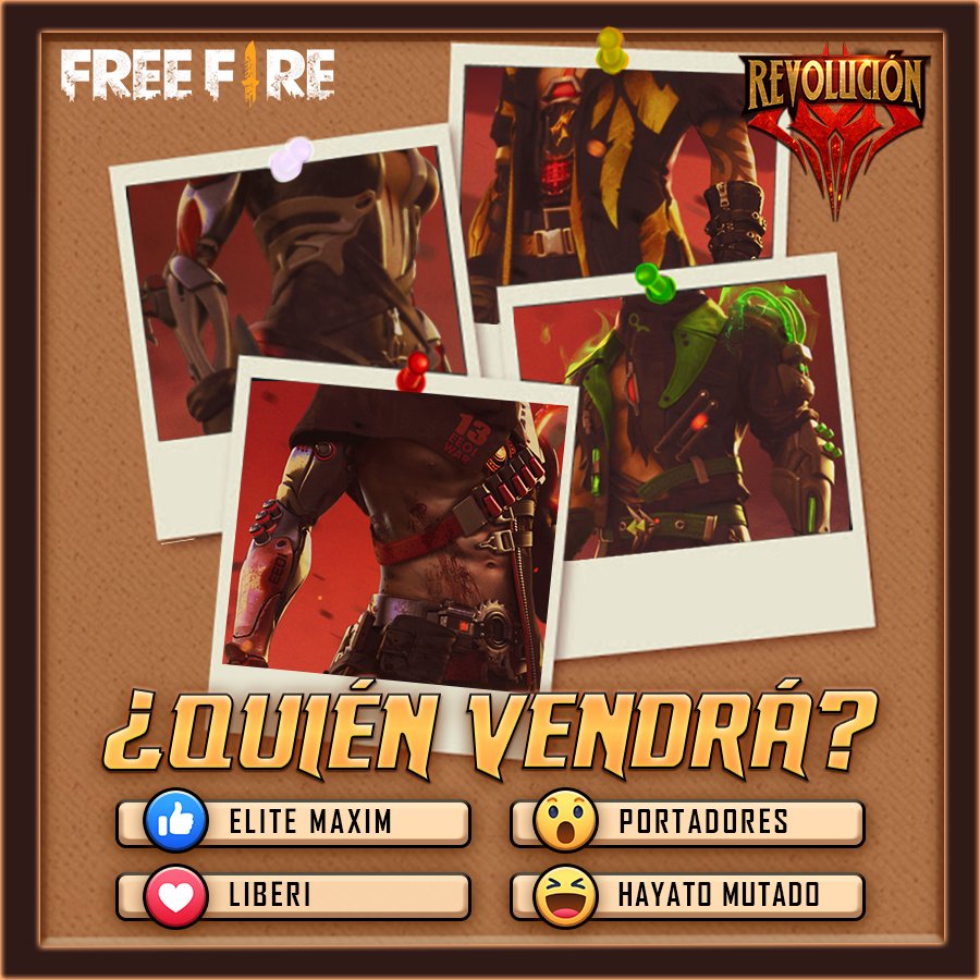 freefireAR's tweet photo. ⚡ ¿Sabes quienes vendrán próximamente a #FREEFIRE? ⚡

¡Vota y demuestra tus conocimientos! 📚 

#Revolución https://t.co/TIr6XVozq5 https://t.co/sfZALSV0Kh