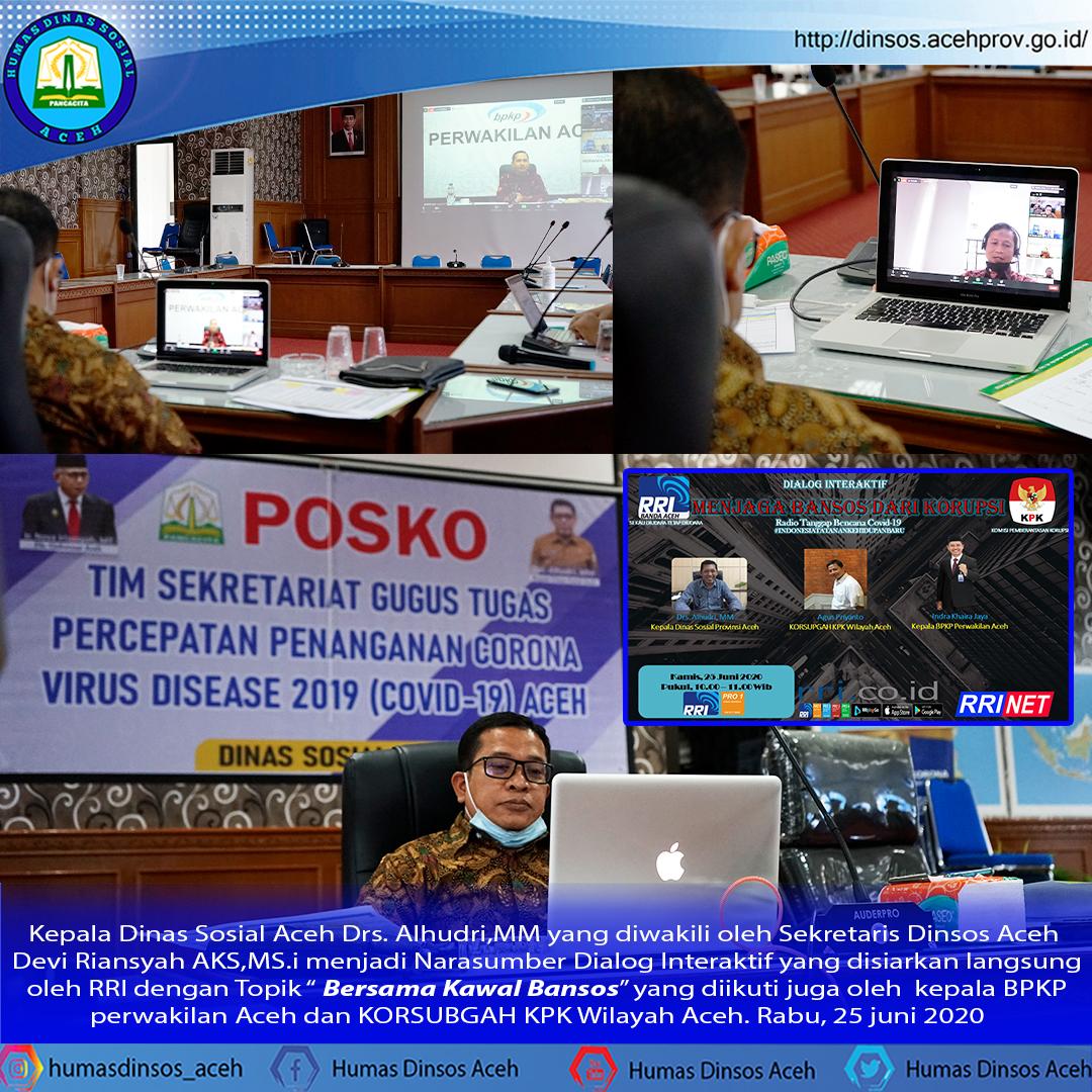 AcehDinsos's tweet photo. #Sahabatsosial, Dinsos Aceh melalui Sekretaris Devi Riansyah, menjadi pembicara dalam dialog interaktif melalui Zoom meting bersama KPK dan BPKP yang difasilitasi oleh RRI Banda Aceh. Dialog ini mengangkat tema "Menjaga Bansos dari Korupsi" 
#AcehHebat https://t.co/Cf1D0xDVFZ