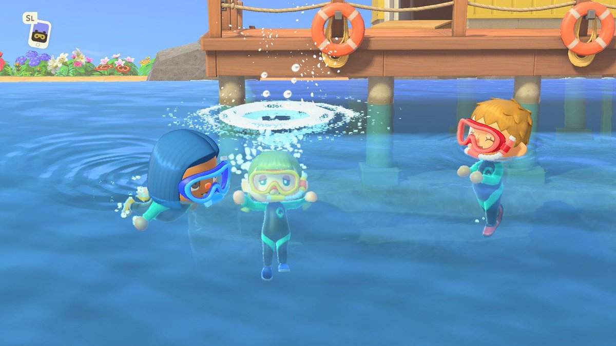 _sweetieloves's tweet photo. You will be able to buy A Nook inc. Marine Suit for Nook Miles or a Swimsuit for Bells 🩱 #acnh https://t.co/DhYUrAXUpq
