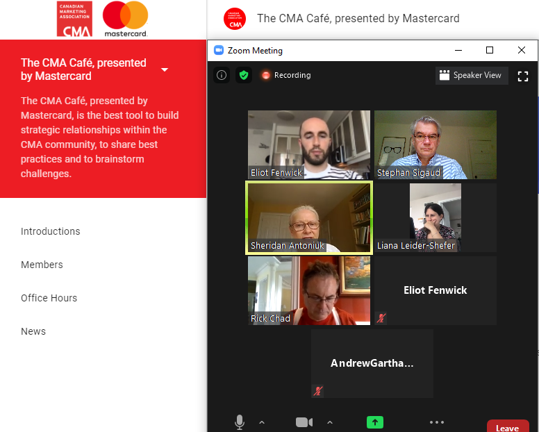 StSigaud's tweet photo. Great virtual session this morning on "Staying Close to Your Customers in Times of Crisis via Research." Consensus on the opportunity for the market research industry to help organizations effect societal change from gaining a better understanding of human behavior.
#CMACafe https://t.co/6Gbgrw0JD9