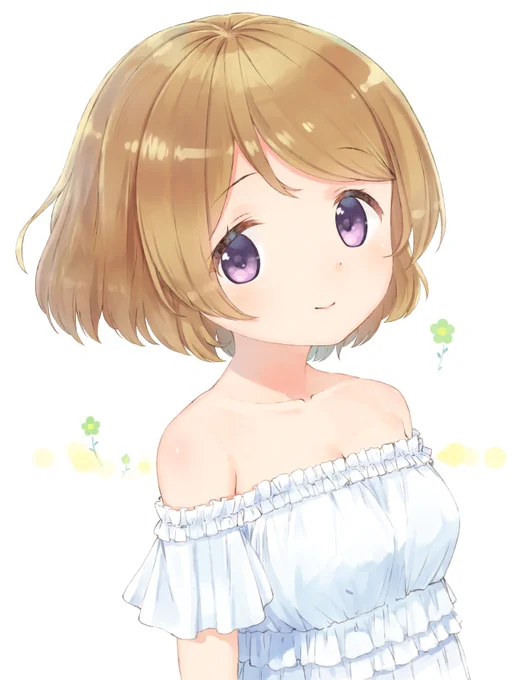 花陽ちゃんにオフショルダー着せたい 