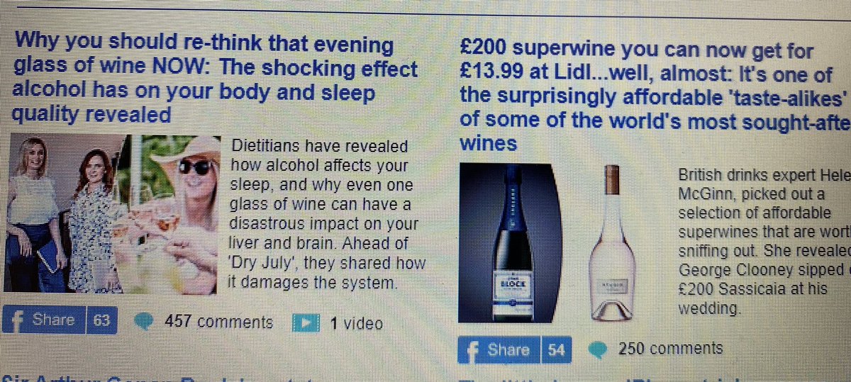 Nice one <a href="/MailOnline/">Mail Online</a>  🤔 you’re telling us how bad alcohol is and then encouraging us to buy wine? 😂
