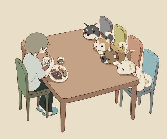 「椅子 テーブル」のTwitter画像/イラスト(人気順)